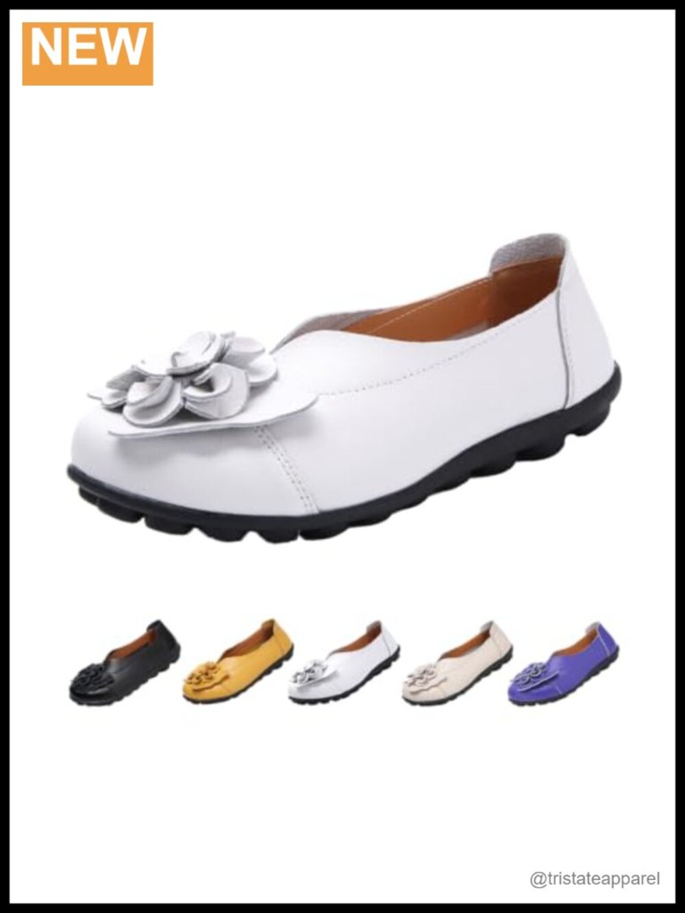 Leather Slip On Loafers Flat Shoes
